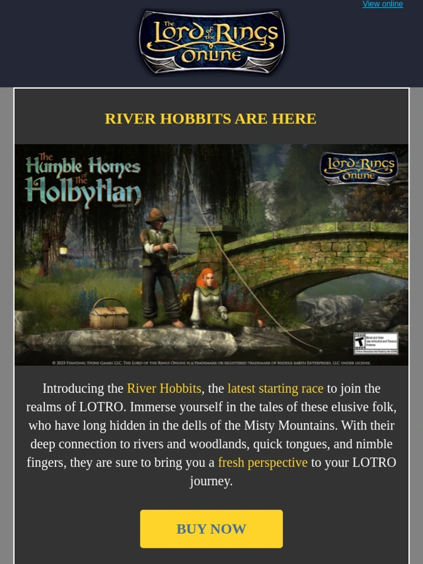 Lotro - ?River Hobbits have arrived!?New race,unique cosmetics,items,and more