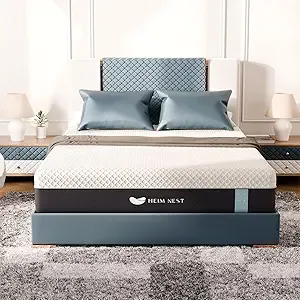 HEIM NEST Full Mattress, 12 Inch Gel & Air-Cooling Memory Foam Mattress for Pressure Relief, Medium Firm Full Size in a Box with Cooling Cover for Conforming Support and Restful Sleep