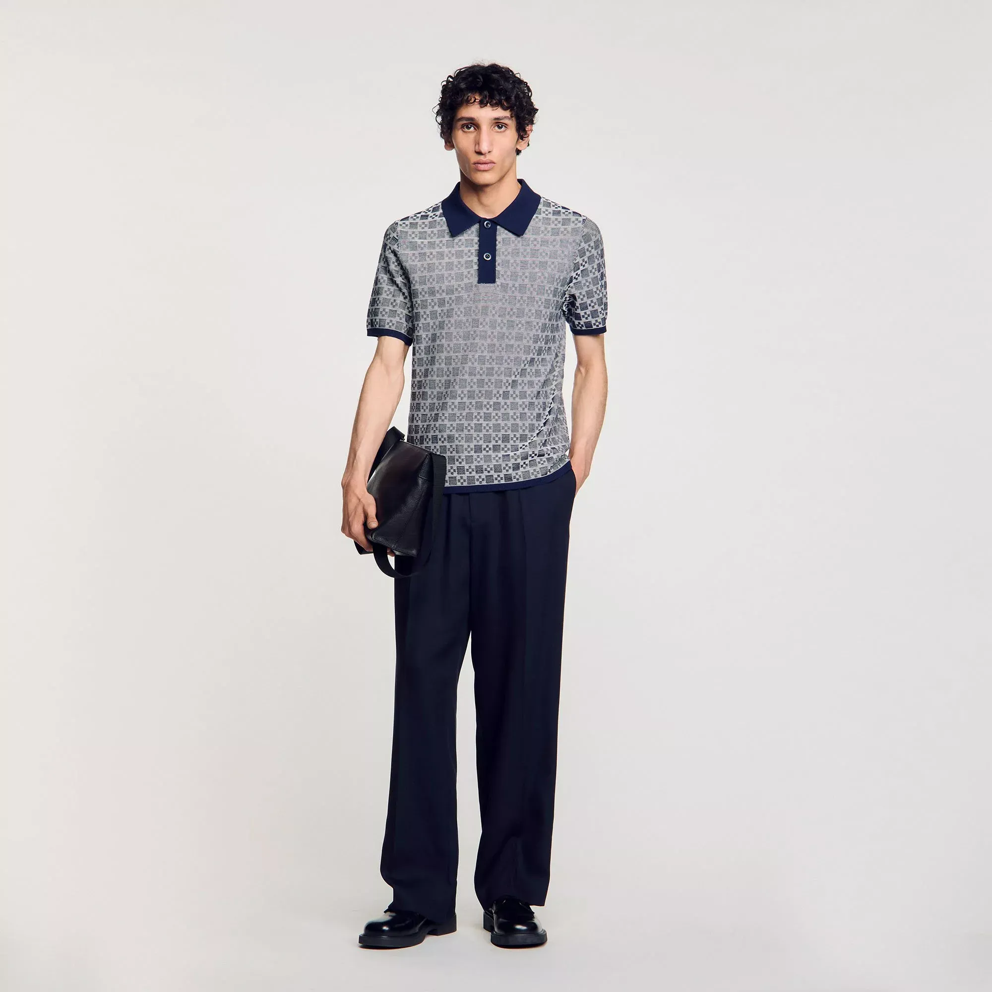Sandro Square Cross polo shirt - male - shirts &amp; Polos