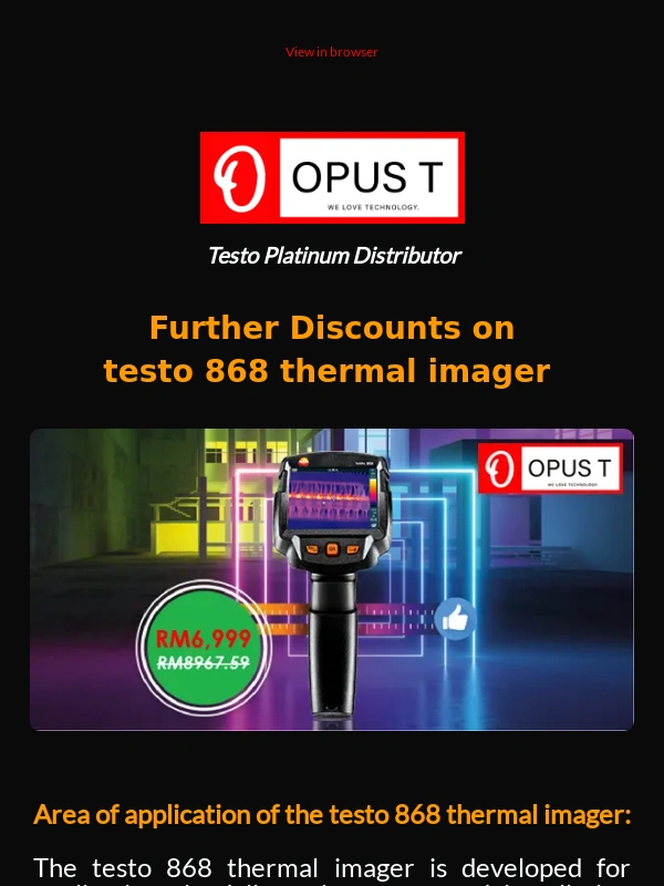 Testo - Thermal Imager Promotion from Opus T