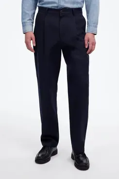 Madewell Pleated Trousers in Italian Cotton Twill