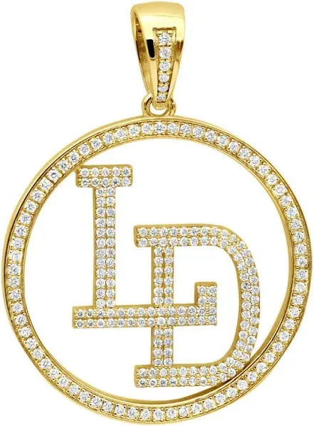 ItsHot 5 Carat Diamond Initials Pendant For Men & Women 10K Gold