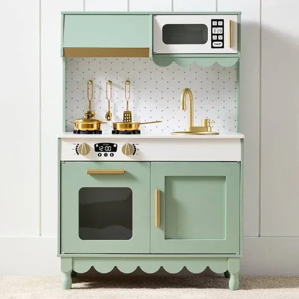 Best Choice Products Pretend Play Cottage Kitchen Wooden Toy Set