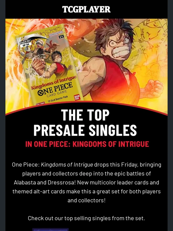 Tcgplayer - The Top Presale Singles from One Piece: Kingdoms of Intrigue