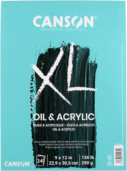 Canson XL Oil & Acrylic Pad 9" x 12" (24 Sheets)