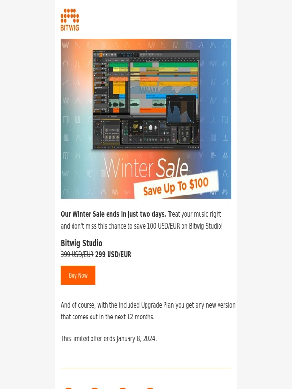 Bitwig - Only two more days to save $100 on Bitwig Studio