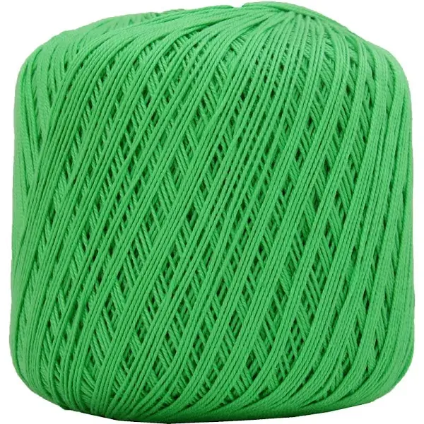 Cotton Crochet Thread Size 10 Bright Green 175 Yds