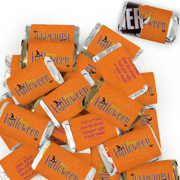 Just Candy 164 Pcs Halloween Candy Party Favors Hershey's Miniatures Chocolate Spirit