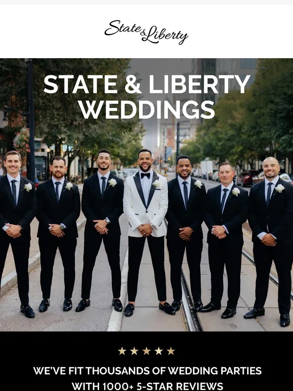 State and Liberty - Spring & Summer Weddings - Get Started Now