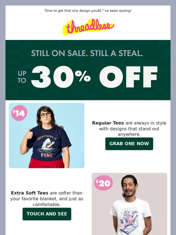 Threadless - Up to 30% Off = No Wrong Choices