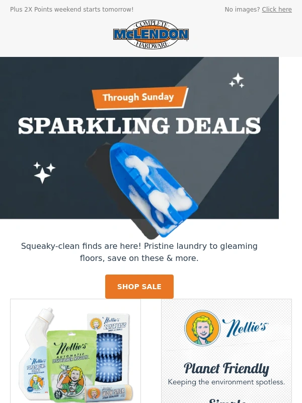 McLendons - ? SALE: Nellie’s laundry cleaners + mops & cloths
