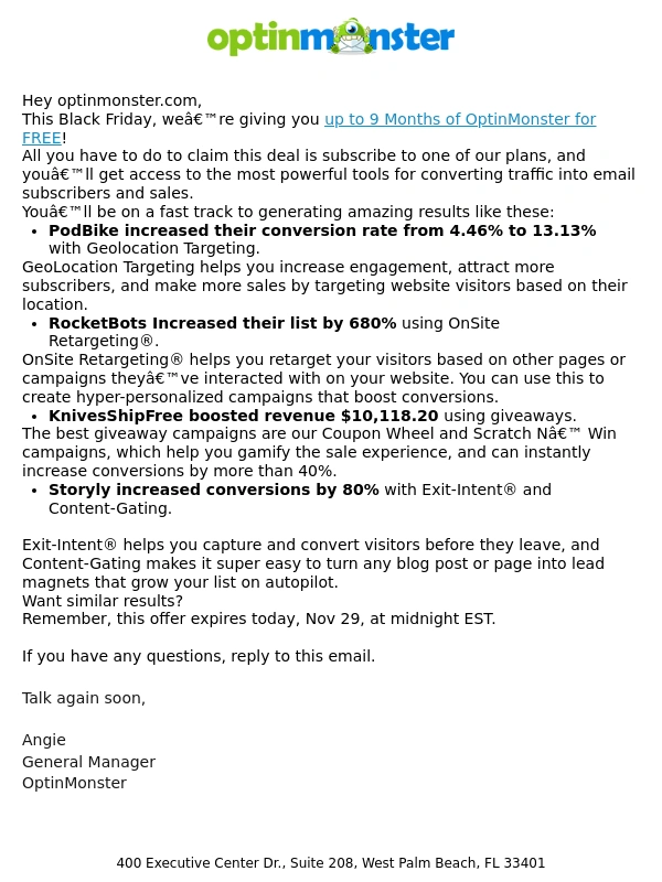 OptinMonster - Up to 9 Months FREE this Black Friday ?