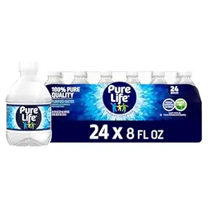 [S&S] $3.44*: 24-Pack 8-Oz Pure Life Purified Water Bottles at Amazon