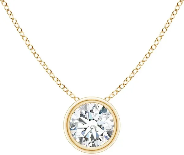 Bezel-Set Round Solitaire Pendant