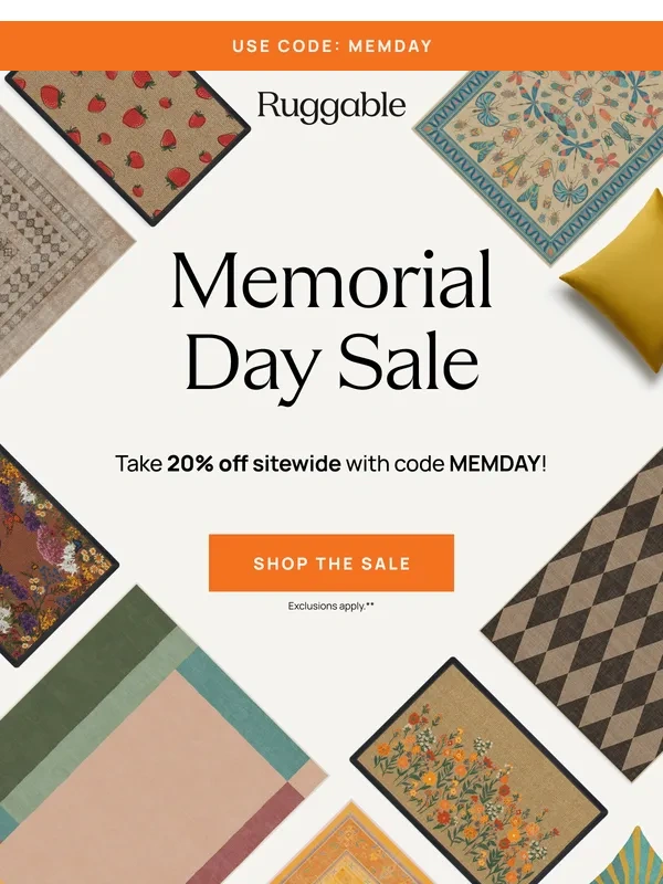 Ruggable - Extended -- Memorial Day Sale!