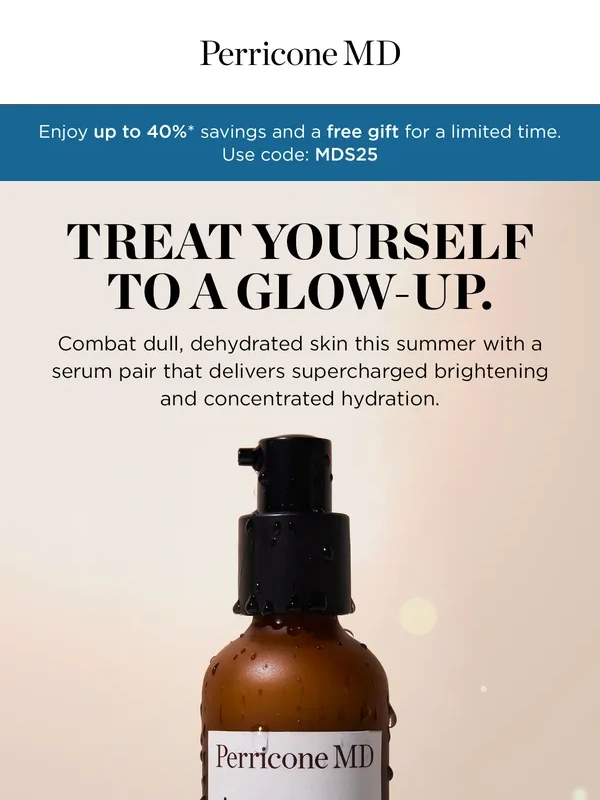 Perricone MD - Glow up for summer with up to 40% off serums