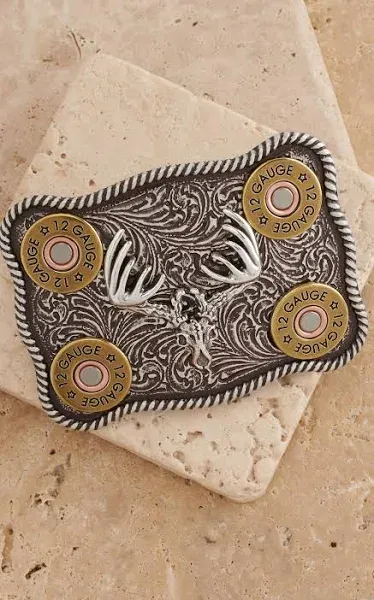M&F Men's Nocona Skull Shotgun Shell Belt Buckle
