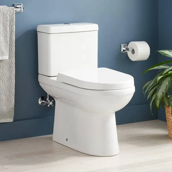 Signature Hardware Milazzo Two Piece Elongated Skirted Chair Height Toilet