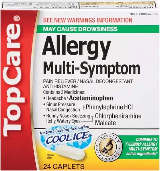 TopCare Allergy Multi Symptom Caplets