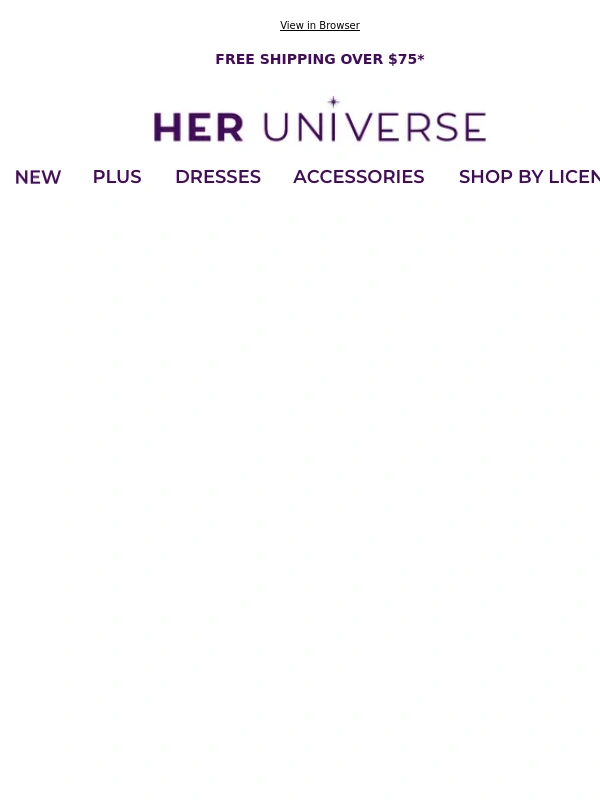 Her Universe - 30% off reg. price & 70% off clearance ? It's a special Sunday sale ?