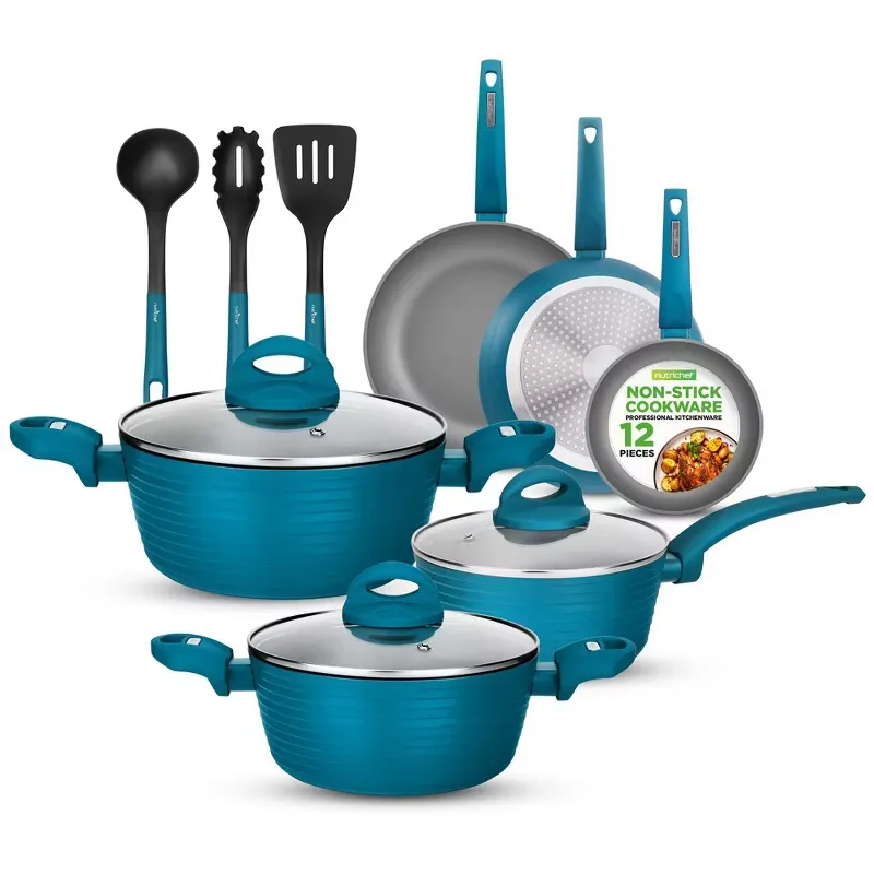 NutriChef 12-Piece Nonstick Home Cookware Set