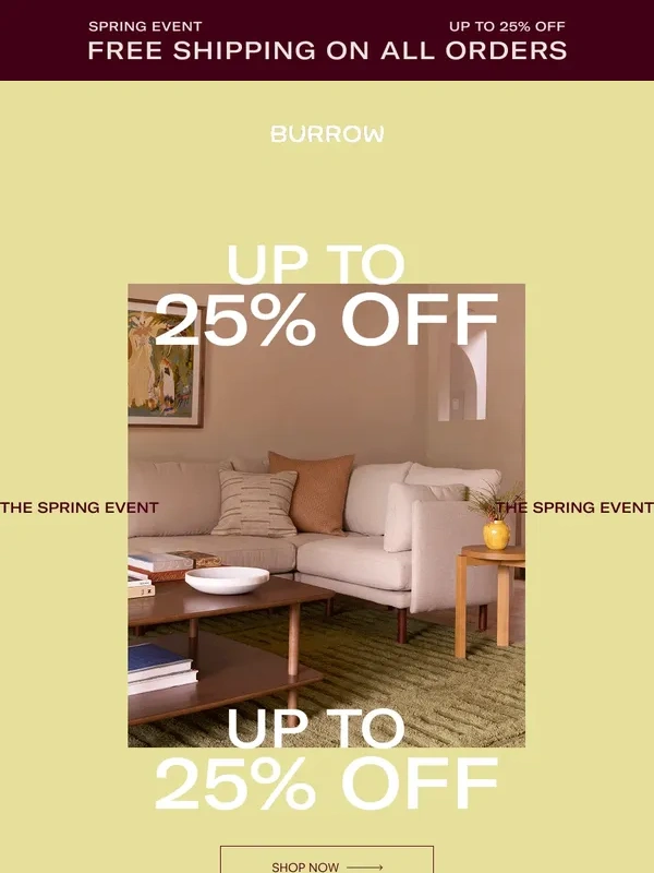 Burrow - Don't miss our Spring Event