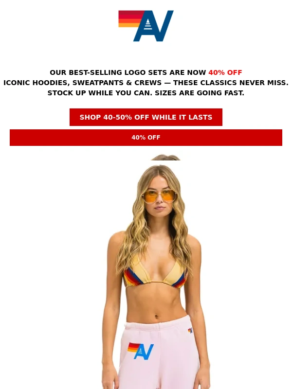 Aviator Nation - Memorial Day flash sale continues with 40-50% off!