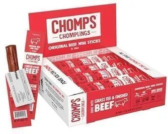 24 Pack Snack Size Grass-Fed and Finished Original Beef Jerky Snack Sticks
