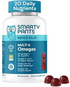 90-Count SmartyPants Men's Plus Multivitamin & Omega Gummies (Berry/Lemon) $13.68 w/ S&S + Free Shipping w/ Prime or on $35+
