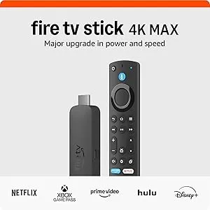 Amazon Fire TV Stick 4K Max streaming device (newest model) supports Wi-Fi 6E, free & live TV w…