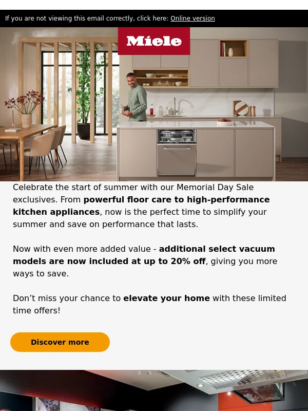 Miele - Start Summer Right with Miele Memorial Day Savings