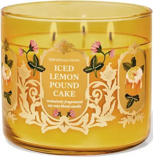 Bath & Body Works Iced Lemon Pound Cake 3-Wick Candle