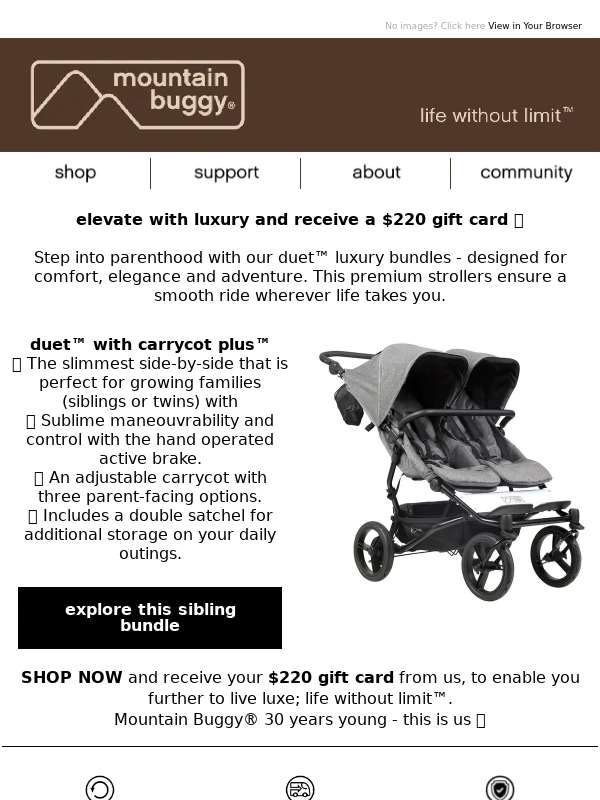 Mountain Buggy - Elevate Your Parenting with Luxury Bundles & a $220 Gift Card ?