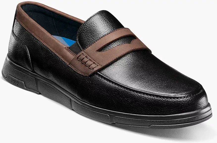 Nunn Bush Shoes Luca Moc Toe Penny Loafer Black Multi Size 8