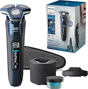 Philips Philips Norelco Shaver 7800, Rechargeable Wet & Dry Electric Shaver with SenseIQ Technology, Quick Clean Pod, Charging Stand, Travel Case