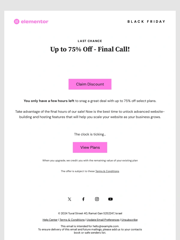 Elementor - Final Countdown! Sale Ends Today