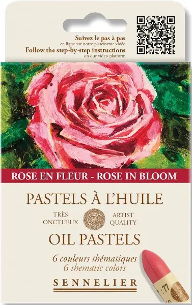 Sennelier Oil Pastels Rose in Bloom Set of 6