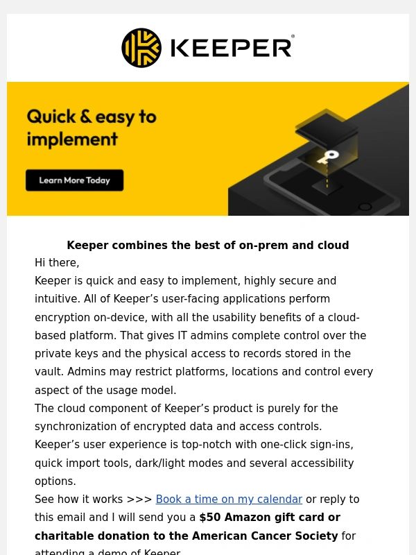 Keeper - Keeper combines the best of on-prem and cloud