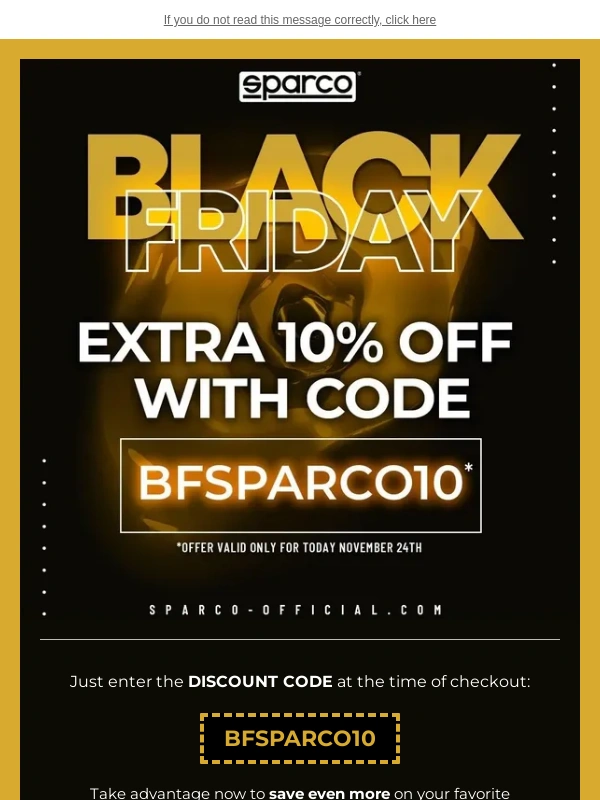Sparco - ⚫ Sparco Black Friday is finally here