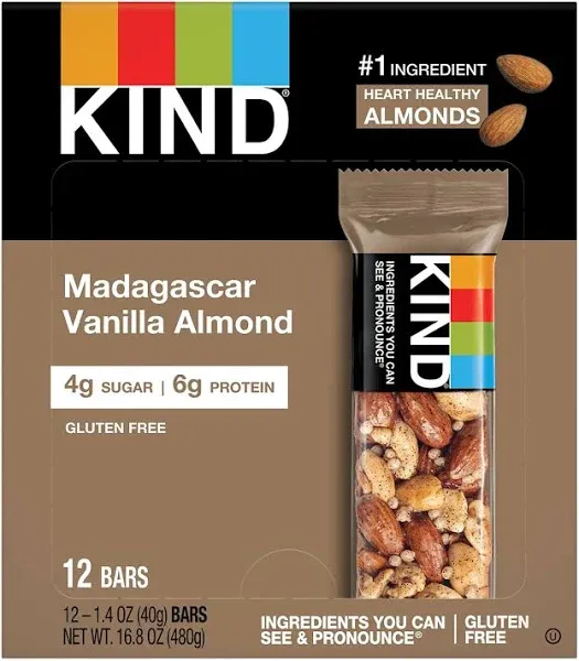 KIND Madagascar Vanilla Almond Bars