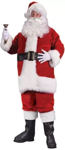 Spencer's Adult Regency Plush Santa Suit Costume