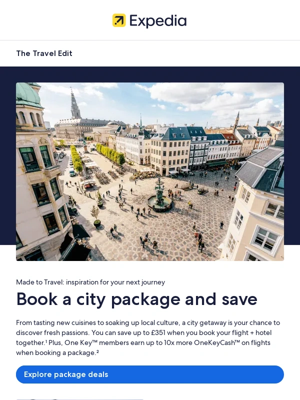 Expedia - Save up to £351 on city getaways