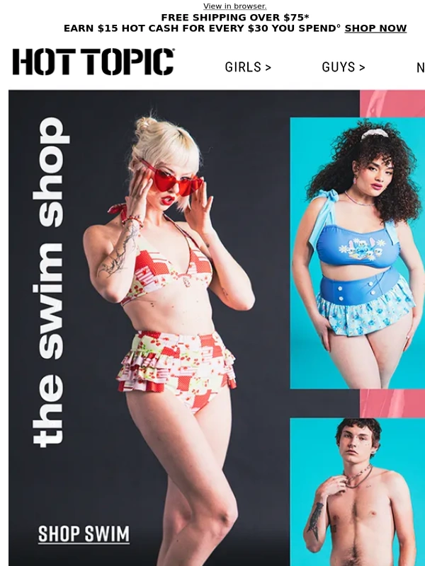 Hot Topic - It's officially SWIM season ?‍♀️ Shop new suits ?