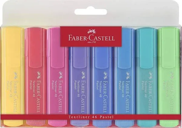 Faber-Castell Textliner Highlighter Pastel 8 Color Set