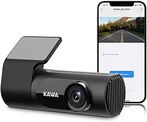 KAWA Dash Cam 2K, WiFi Dash Camera for Cars 1440P with Hand-Free Voice Control, Night Vision, Mini Hidden Dashcam Front, Emergency Lock, Loop Recording, 24-Hour Parking Monitor, APP, Support 256GB Max