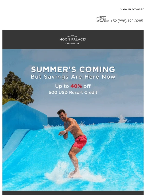 Moon Palace - ? Why Wait For The Summer Rush? Enjoy up to 40% Off Now