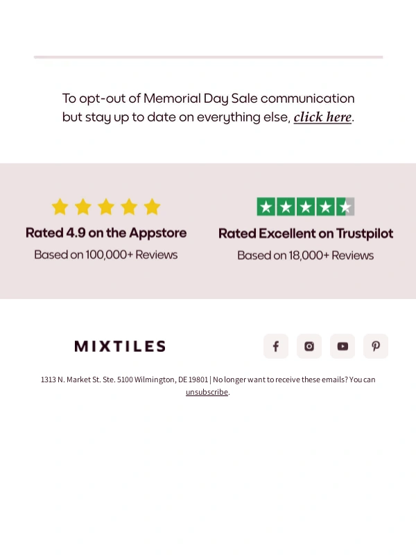 Mixtiles - Memorial Day Sale Ends Tonight