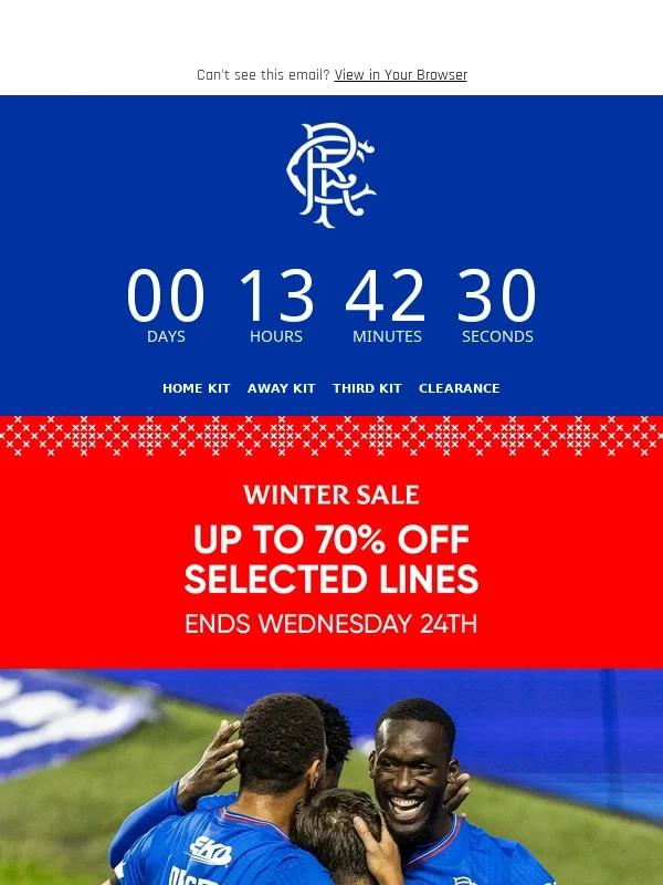 Rangers - Last chance to shop our Winter Sale!