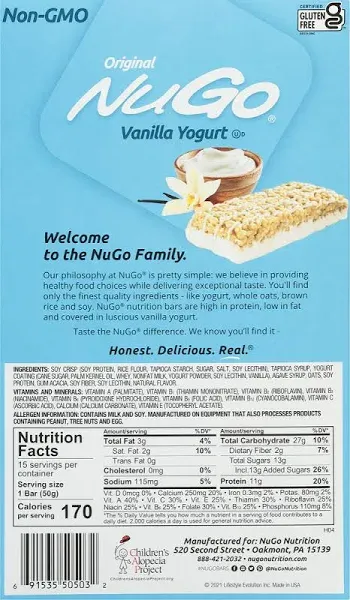 Nugo Protein Bar Vanilla Yogurt