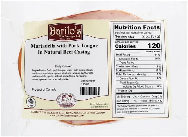 Bologna Mortadella with Pork Tongue – Pre Pack – approx 1lb